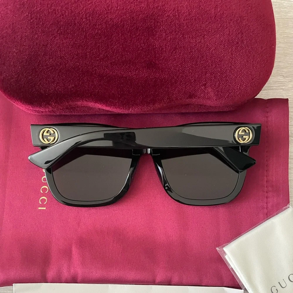 New , Gucci women's GG0034SAN 55mm sunglasses - Picture 9 of 15